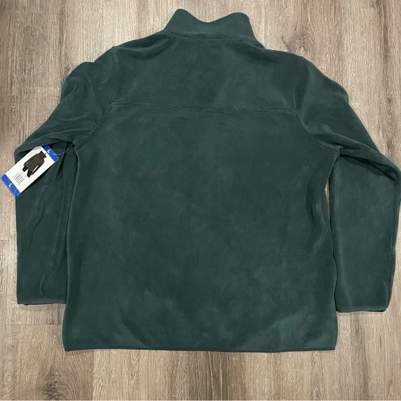 32 Degrees Heat Women’s Quarter Snap Fleece Pullover Basil Green Large NWT - Picture 4 of 12